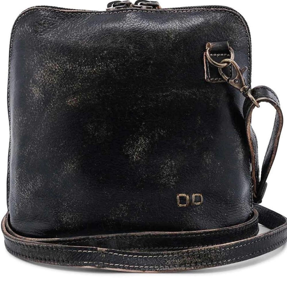 Black Leather Crossbody Bag